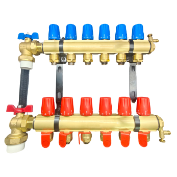 All-copper water distribution underfloor heating