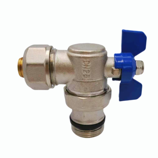 Aluminum-plastic pipe external compression union angle valve
