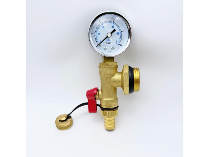 Automatic air vent with pressure gauge and drain valve