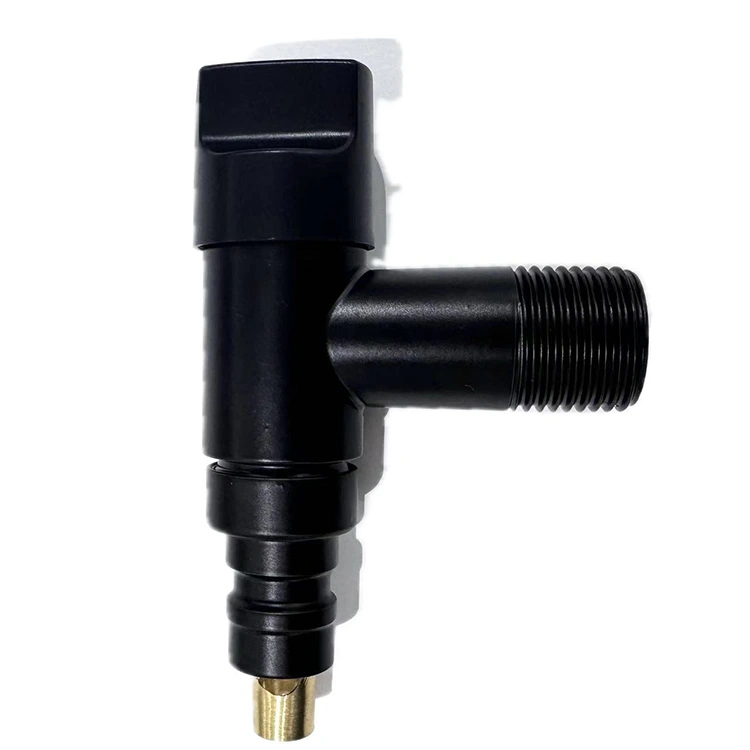 Black Square Knob Stop Valve for Washing Machine