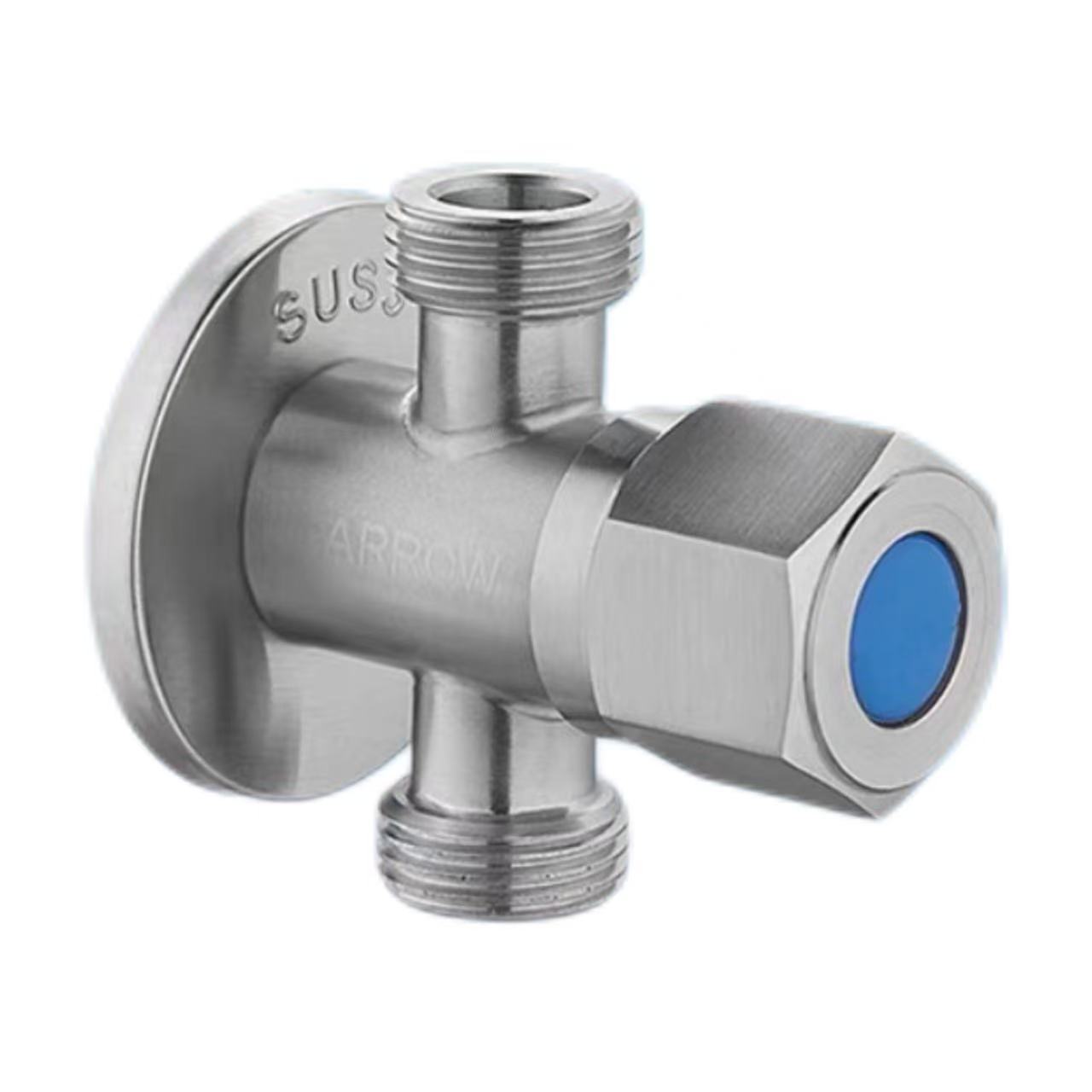 Brushed Stainless Steel Three-Way Diverter Valve Brushed Stainless Steel Three-Way Diverter Valve