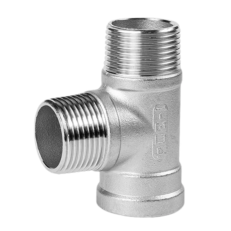 BSP Stainless Steel Male-Female-Female Tee Fitting