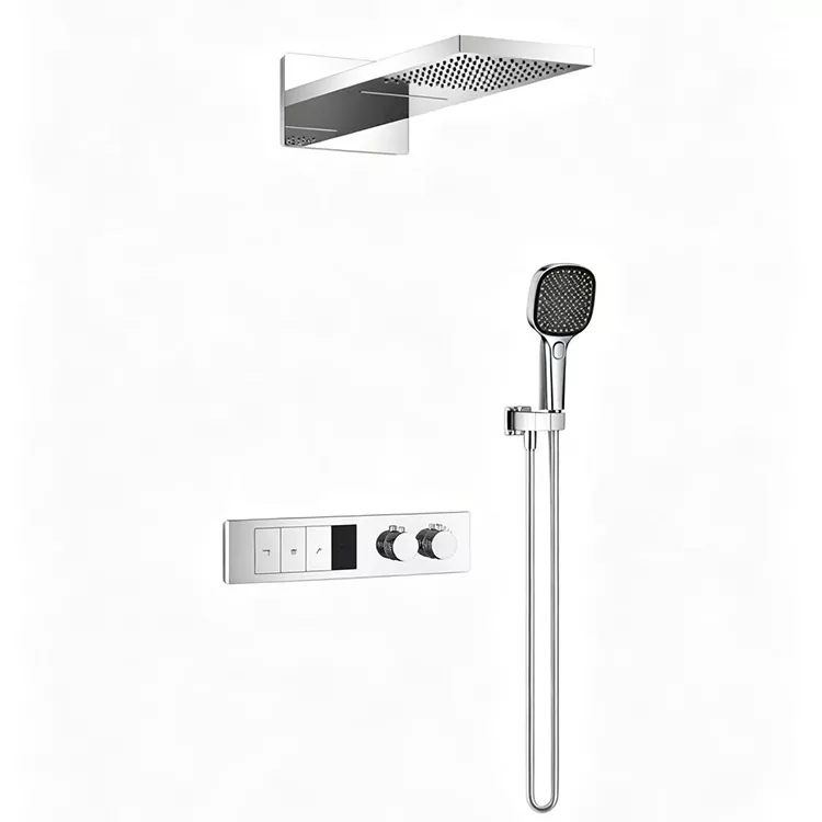 Concealed Thermostatic Overhead Shower And Handheld Shower Set