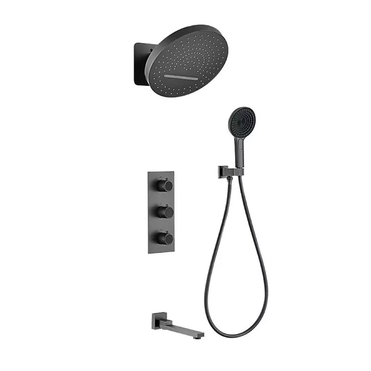 Concealed Wall-Mounted Digital Display Shower Head