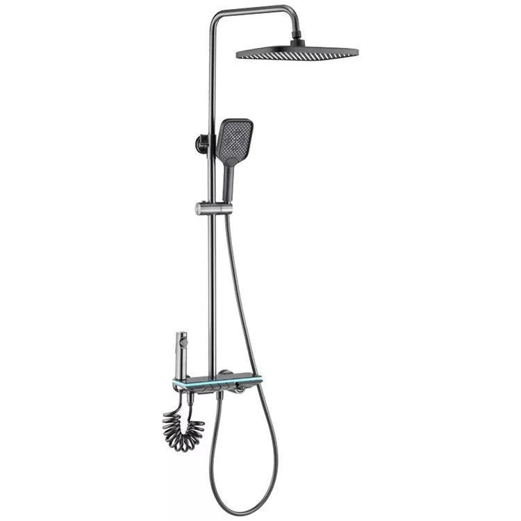 Digital Led Light Piano Key Large Panel Shower Head Set Digital Led Light Piano Key Large Panel Shower Head Set