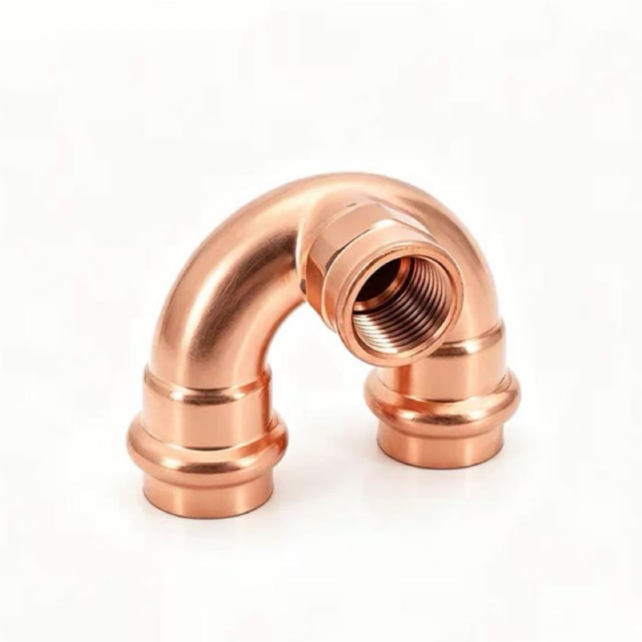 Double-Clamp u-Shaped Internal Thread Tee Elbow