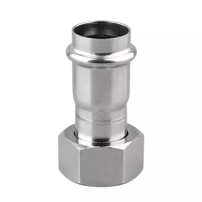 Double press-fit internal thread union Double press-fit internal thread union