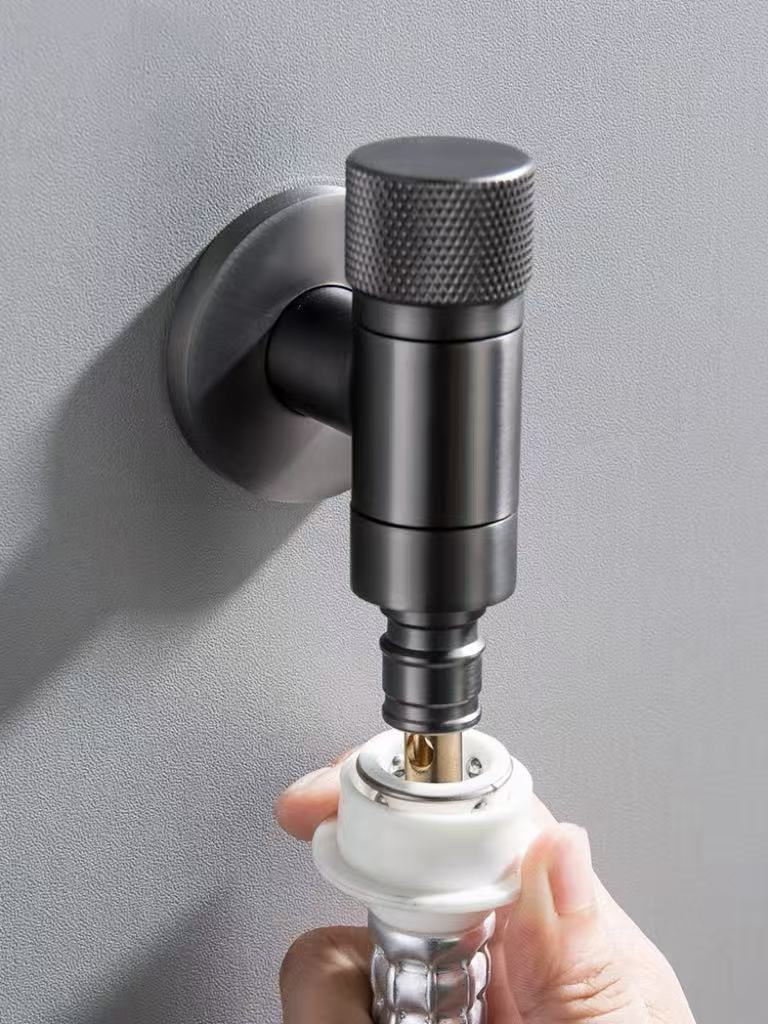 Knurled Handle Anti-Overflow Washing Machine Water Stop Valve