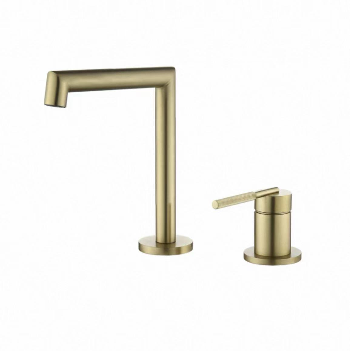 Mirror Silver Geometric Split Faucet