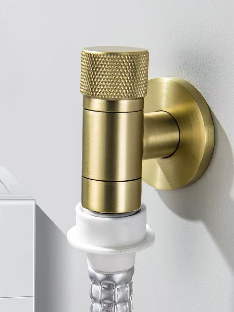Knurled Handle Anti-Overflow Washing Machine Water Stop Valve