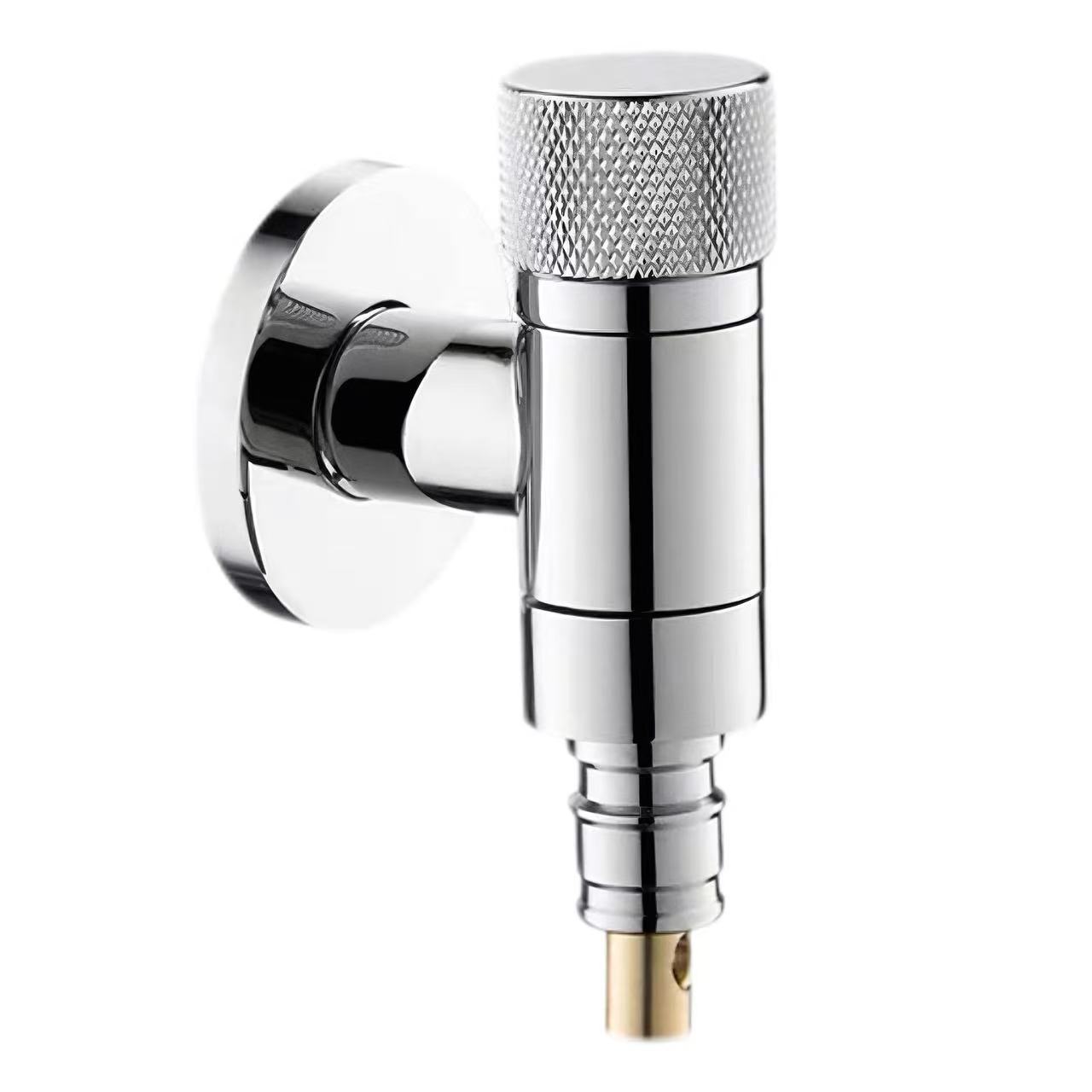 Knurled Handle Anti-Overflow Washing Machine Water Stop Valve