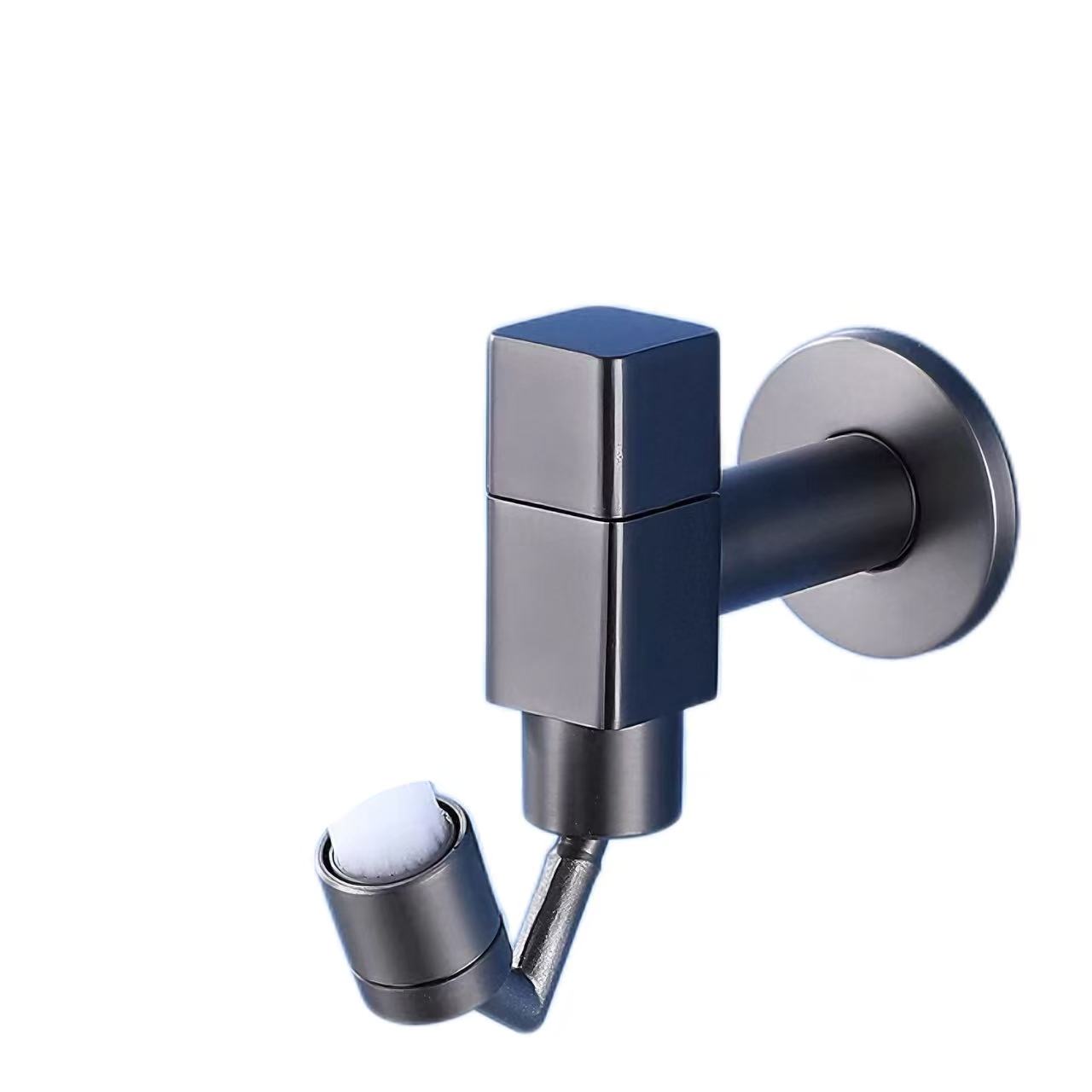 Minimalist Gray Swirl Wall-Mounted Faucet