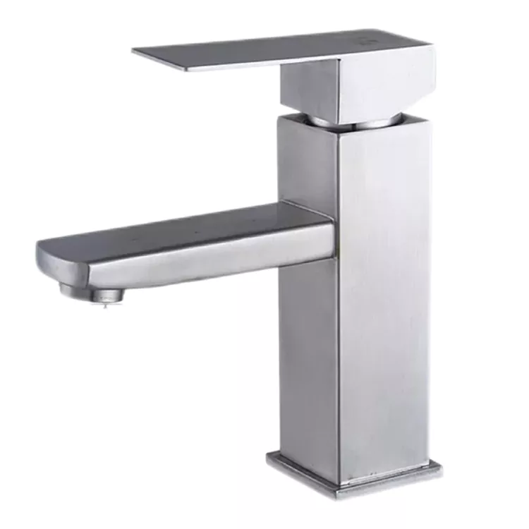Minimalist Square Hot And Cold Basin Faucet