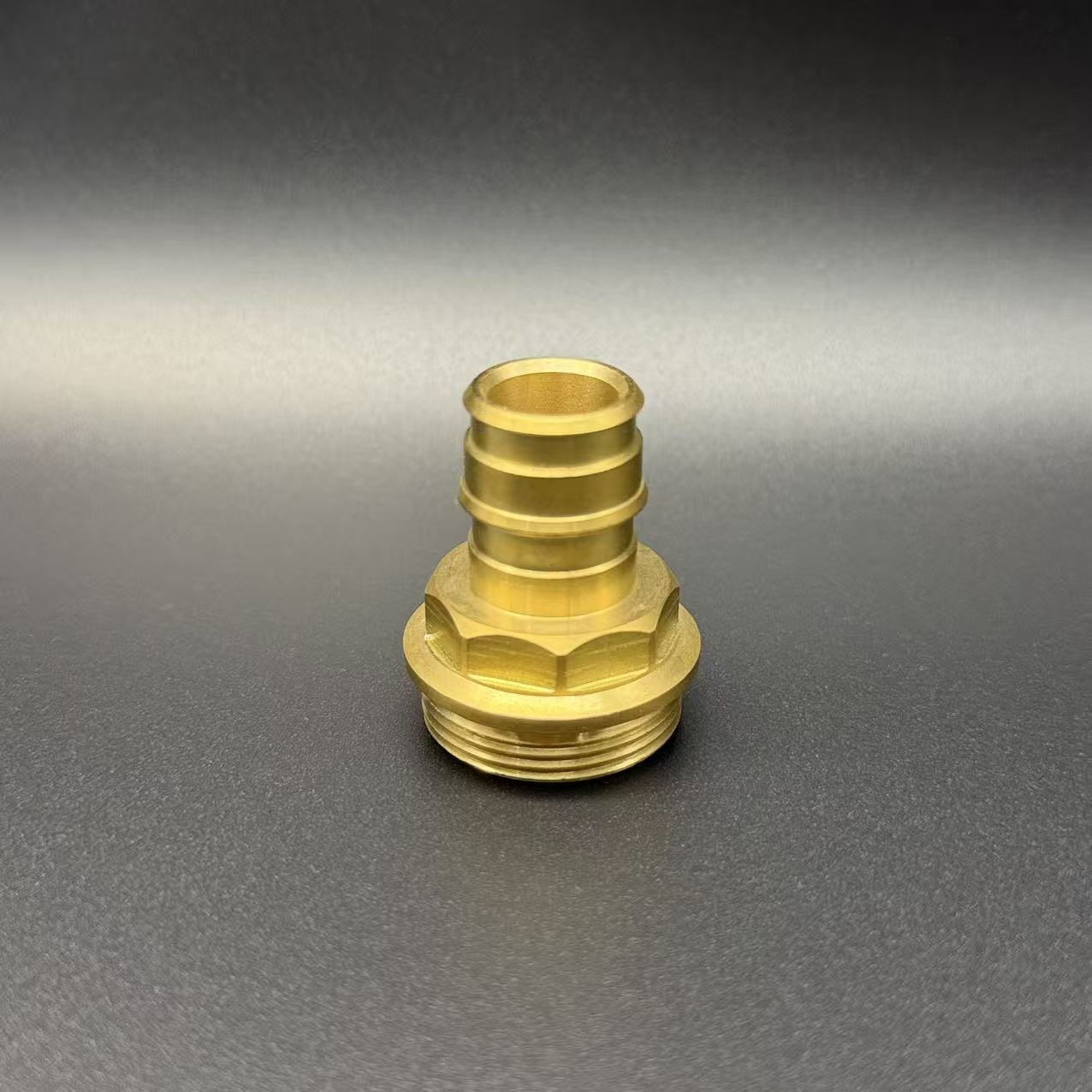 Quick-connect brass external thread connector