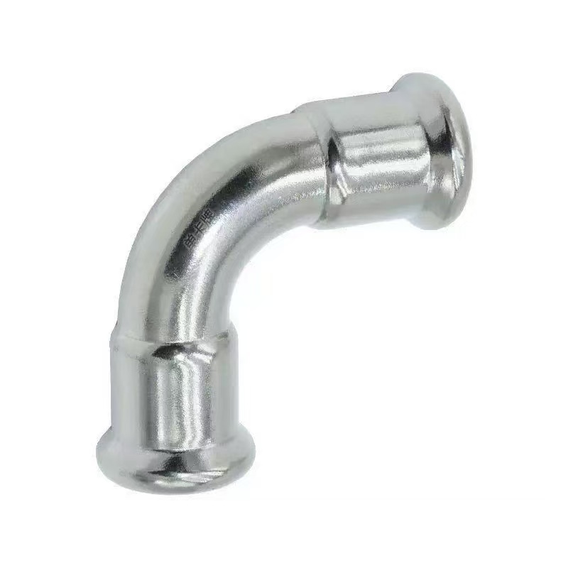 Single-clamp 90-degree elbow