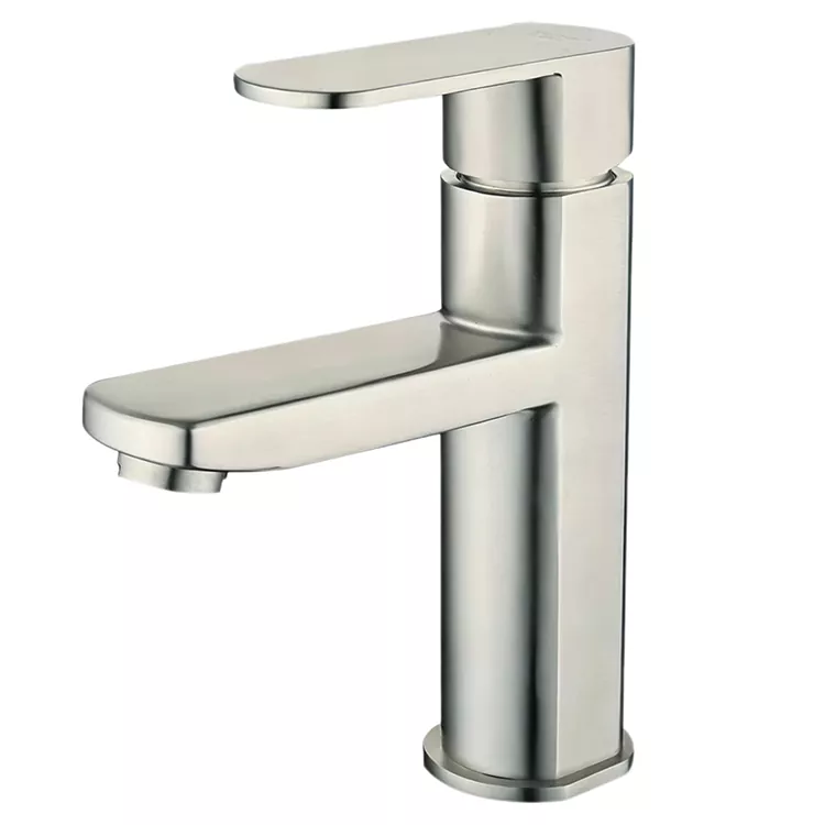 Square Column Round Body Hot And Cold Basin Faucet