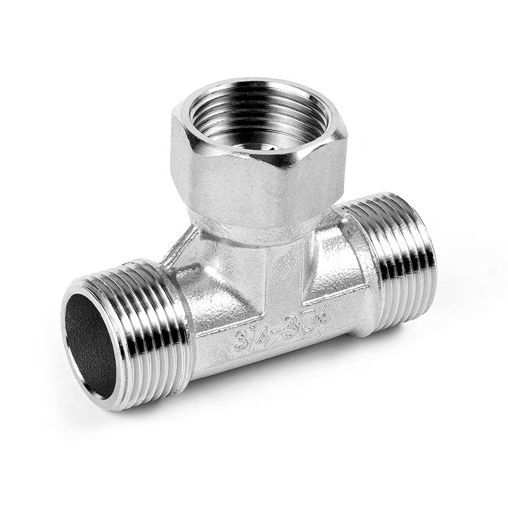 Stainless Steel Swivel Male-Female-Female Pipe Tee