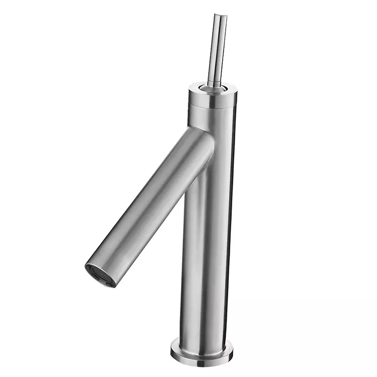 Top Handle Cylindrical Hot And Cold Basin Faucet
